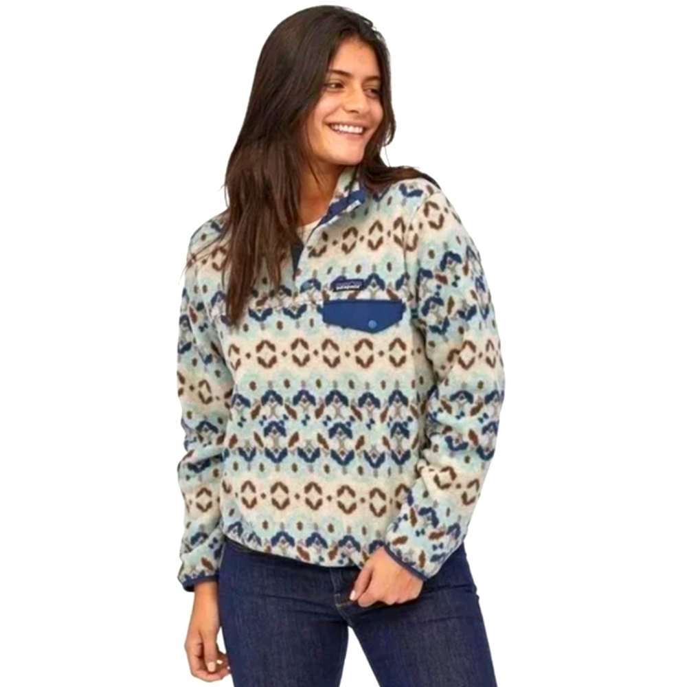 Patagonia Synchilla Snap T Fleece Sweater Tundra Cluster Big Sky Blue Size M
